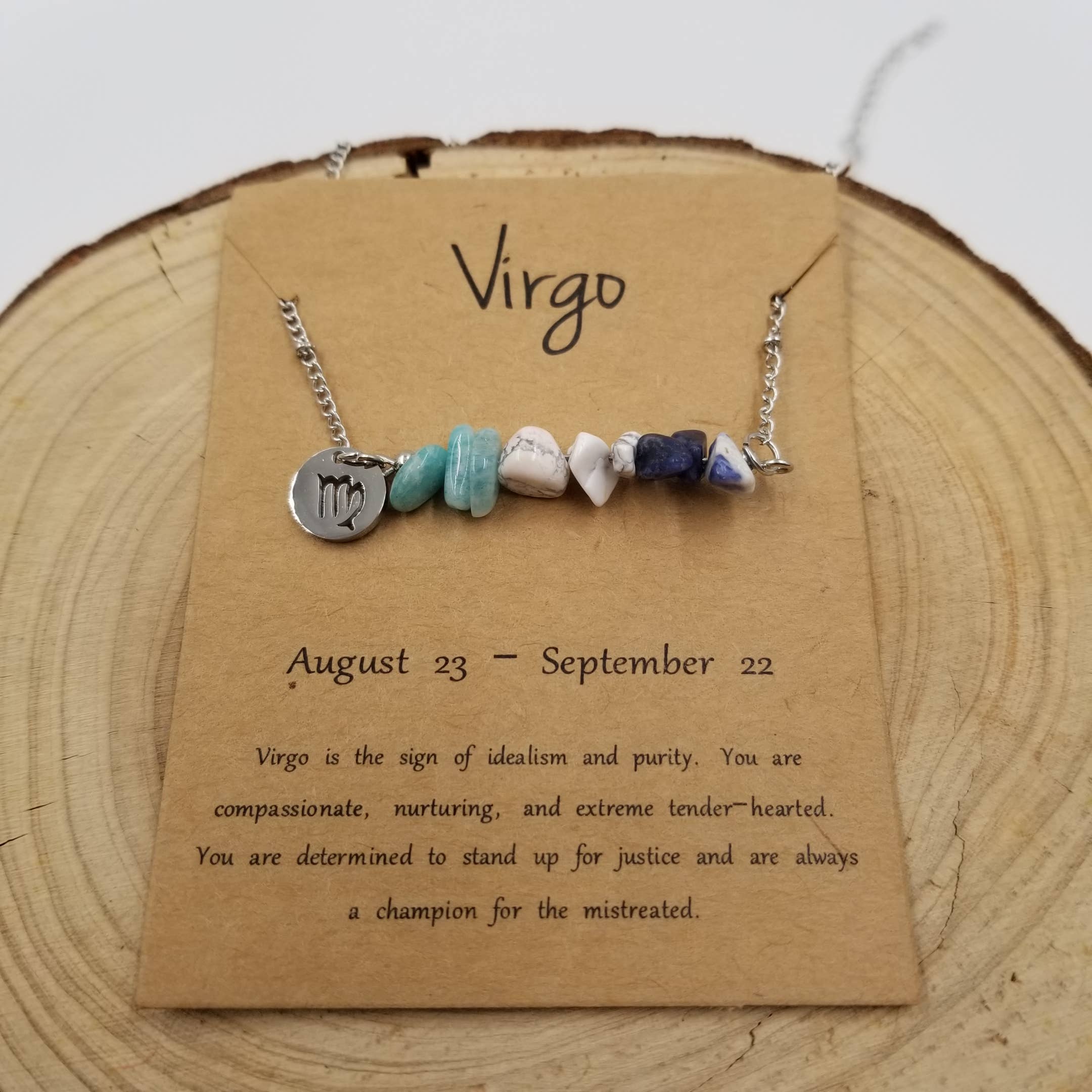 CHAKRA JEWELRY - Vendita all'ingrosso Collana con ciondolo/pendaglio - Collana a mano con costellazione in pietra naturale con carta3