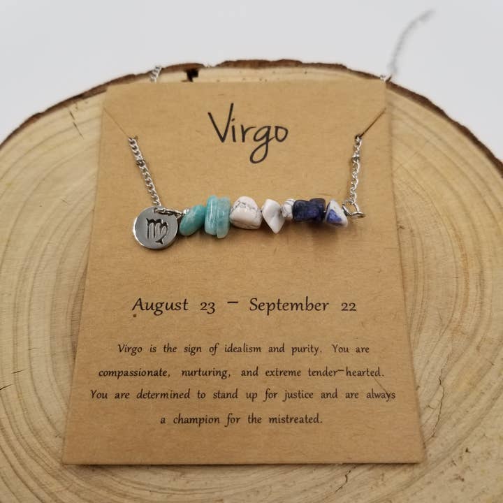 CHAKRA JEWELRY - Vendita all'ingrosso Collana con ciondolo/pendaglio - Collana a mano con costellazione in pietra naturale con carta3