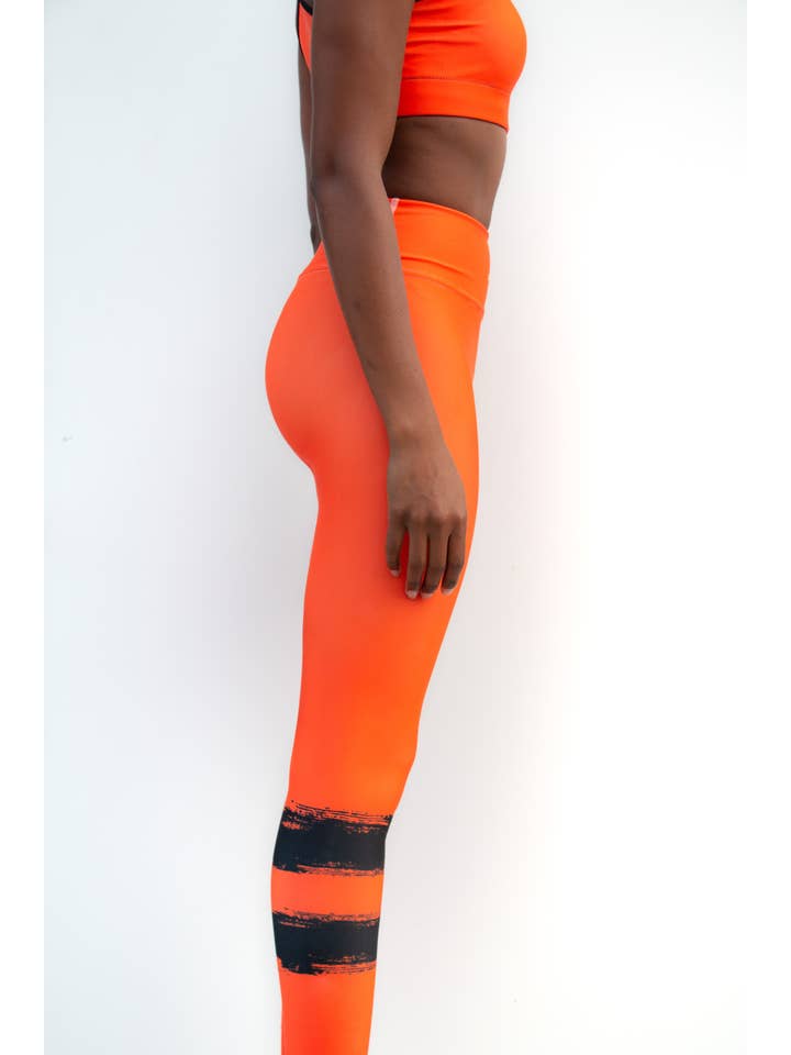 Zoezi Sport - Vente Legging de sport/d'intérieur – femme - Legging de yoga Kioni Tangerine1