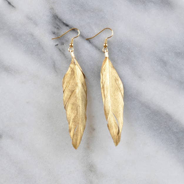 Libby & Smee - Wholesale Dangle Earrings - Gold and Silver Feather Earrings7