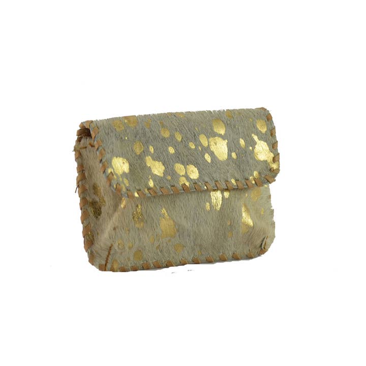 STUDIO CALEIDOSCOPE - Wholesale Portemonnee - Dames - Neo kaartportemonnee Koeienhuid Hairon leer