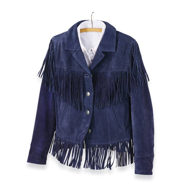 Blue Clemens Suede Jacket for wholesale on Faire1