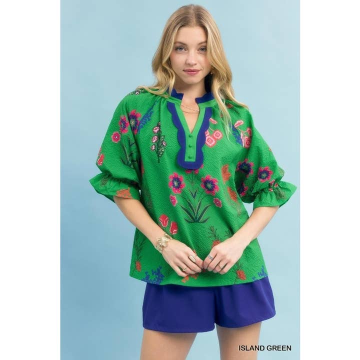 Kvinde Blomstret Bluse for engroshandel hos Upmost