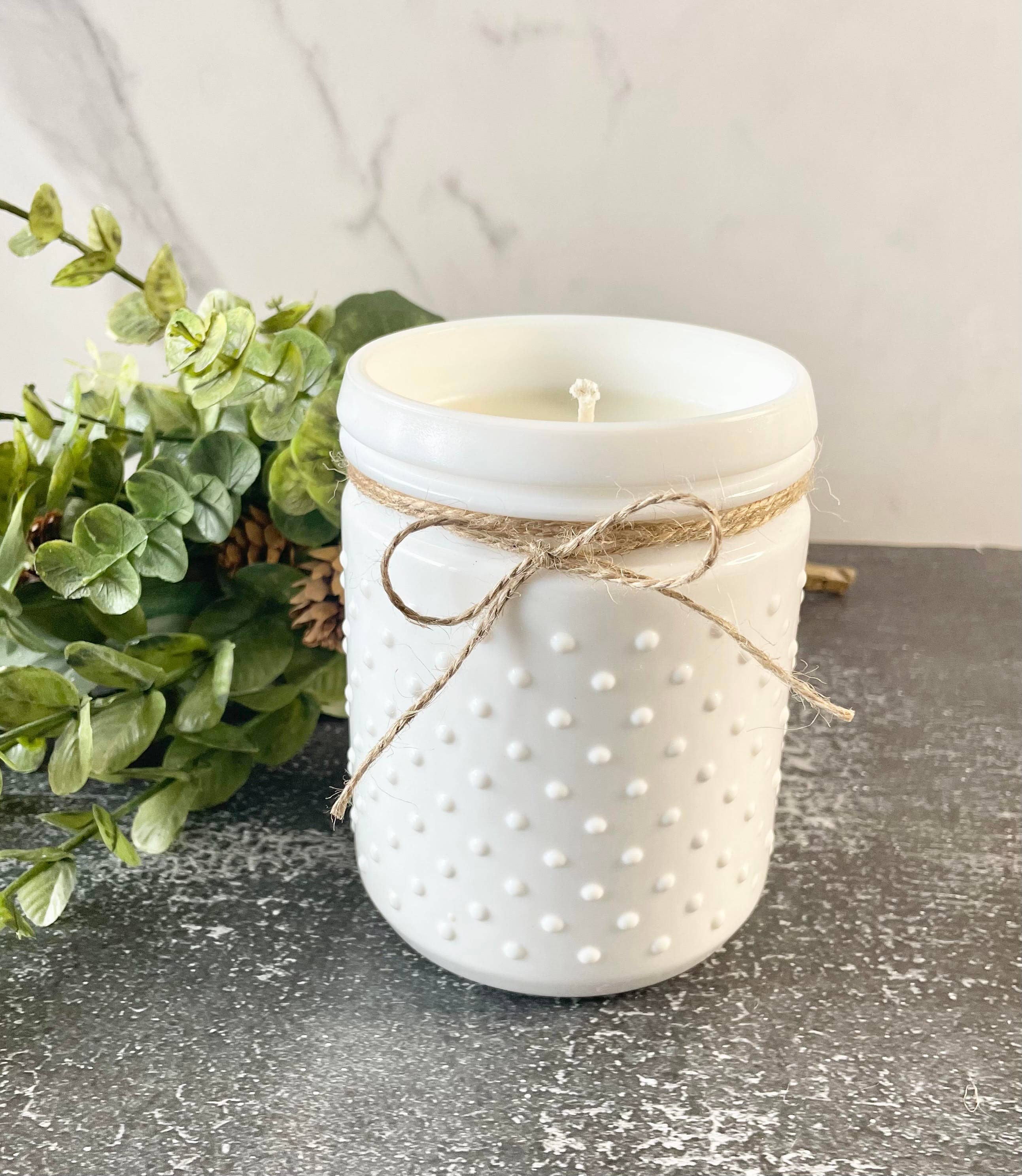 Montana Farmhouse Candles - Vente Bougie en bocal - Bocal à ongles, blanc, 24 onces2