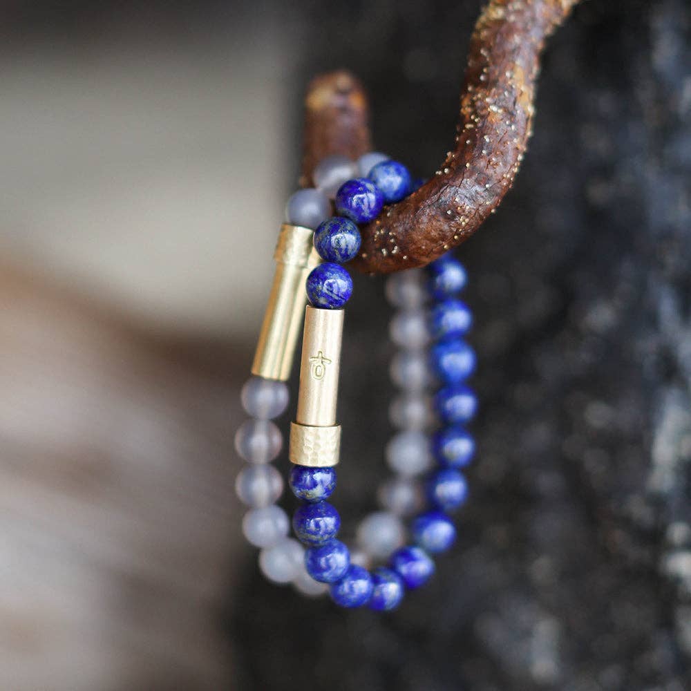 Wishbeads - Wholesale Beaded Bracelet - Polished Lapis Lazuli Intention Bracelet2