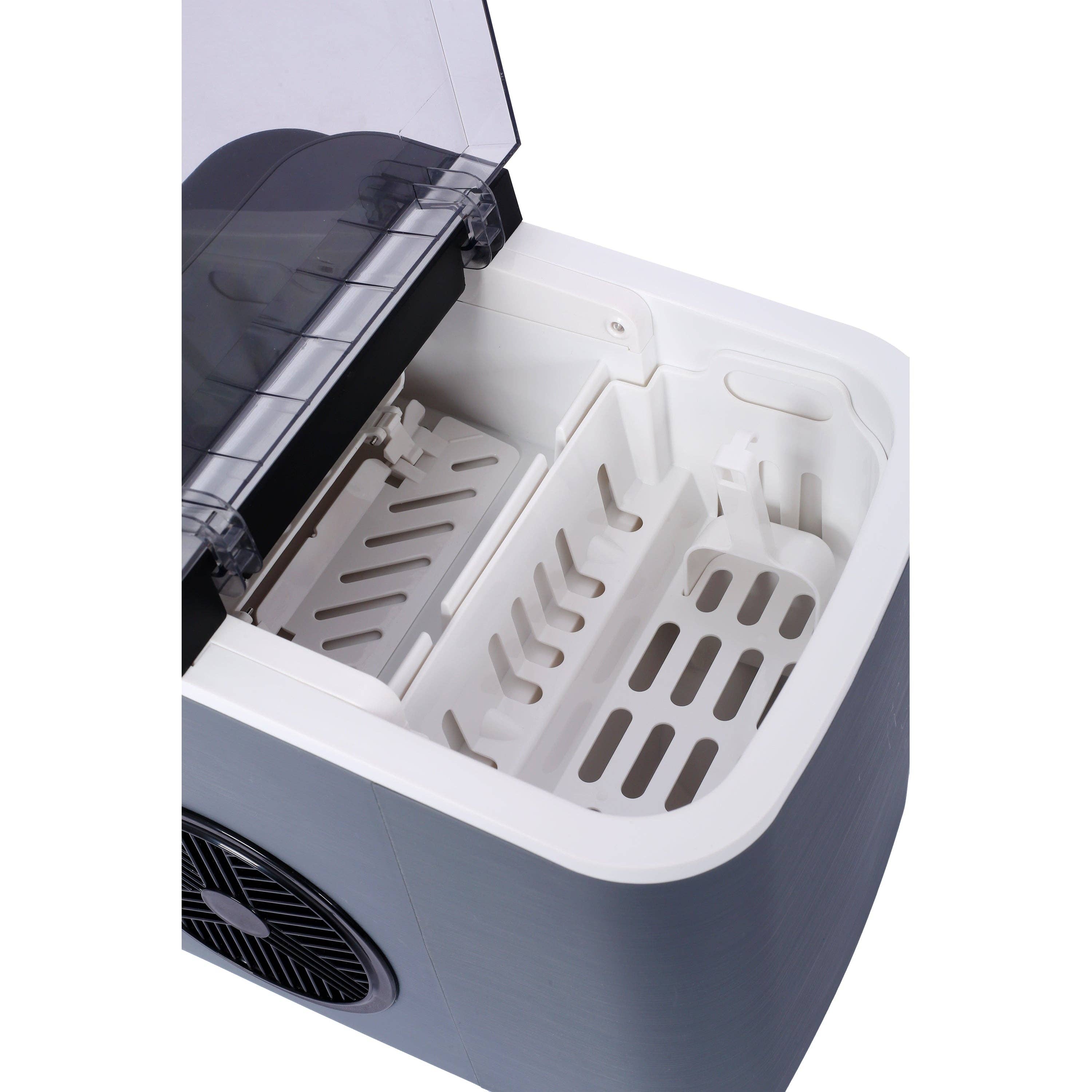 39F Inc. - Wholesale Kitchen Appliance - Portable Countertop Ice Maker with Basket and Scoop, Gray9
