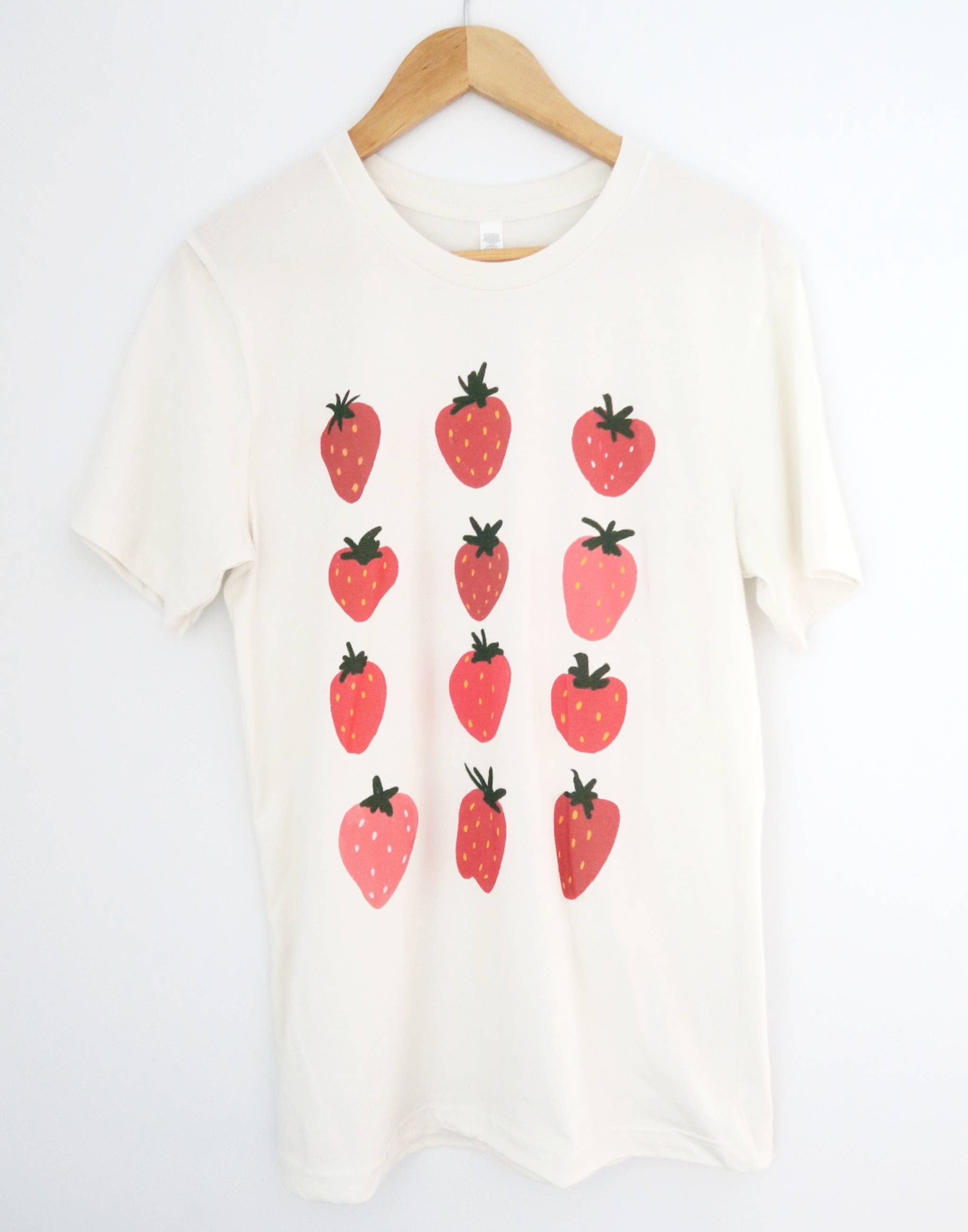 Joseph + Sue - Vente T-shirt sérigraphié – femme - T-shirt fraises1