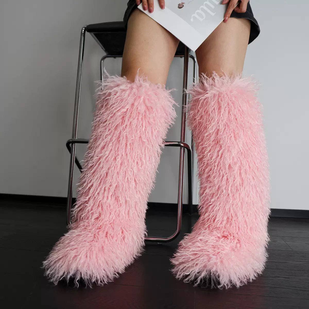 MB Fashion Wholesale - Wholesale Boots - Women's - Every Fashion Knee-High Fluffy Faux Fur Statement Boots 008 RA10