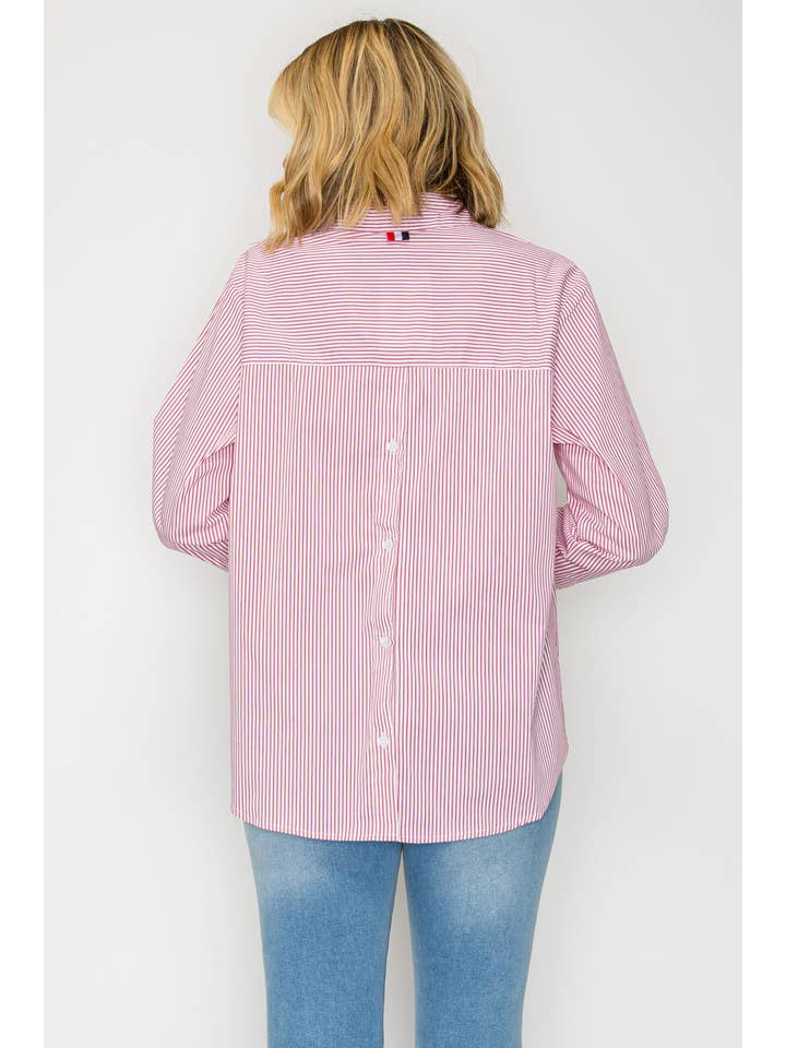 Joh Apparel – wholesale Blouse – Women’s – Jasmine Cotton Pinstripe Shirt12