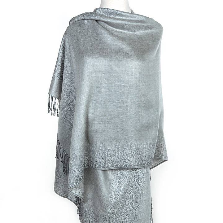 003_26 - One Piece Printed Pashmina Shawl Scarf for wholesale by Jasper Trading LLC