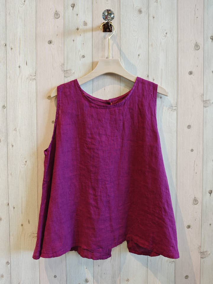 Linen & More - Wholesale T-Shirt - Women's - REF 5299 SLEEVELESS SHIRT BUTTONS 100% LINEN11