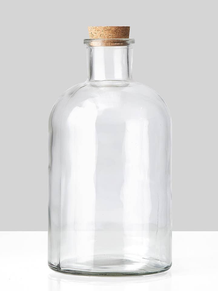 11in Glass Bottle With Cork for wholesale by Jamali Garden