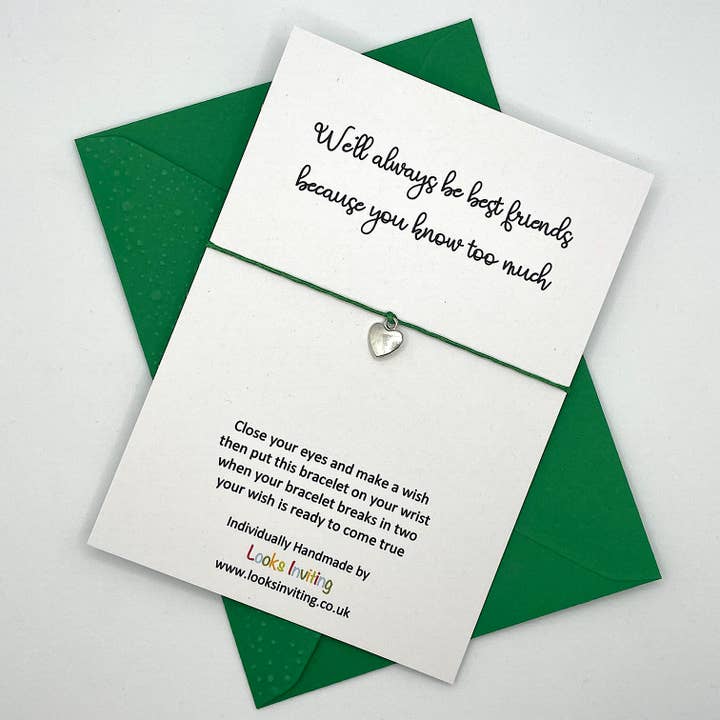 Friends Wish Bracelet - We'll always be best friends because for wholesale by Looks Inviting