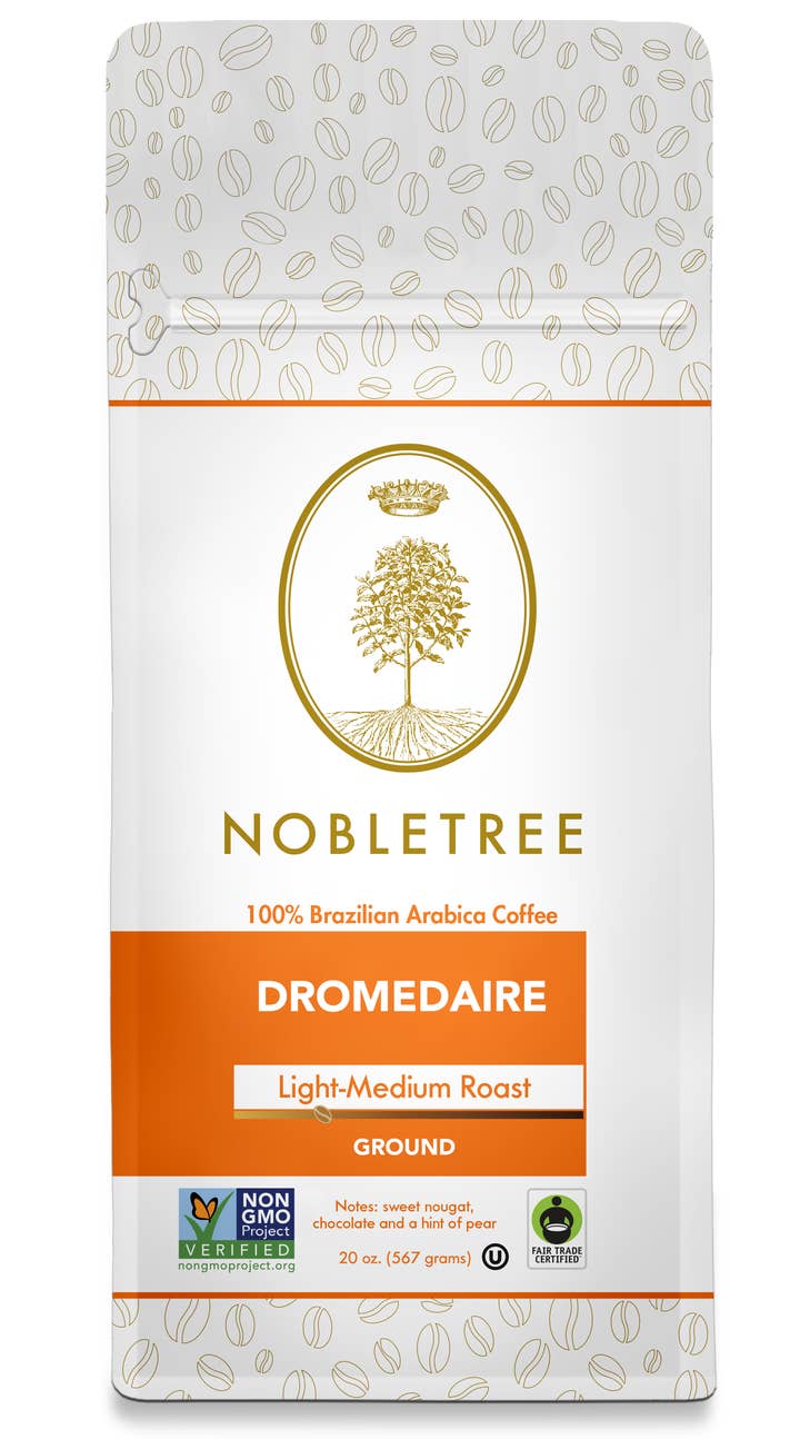 Nobletree Coffee - Wholesale Coffee Beans - Nobletree "Dromedaire" Light Medium Roast Coffee, 20oz0