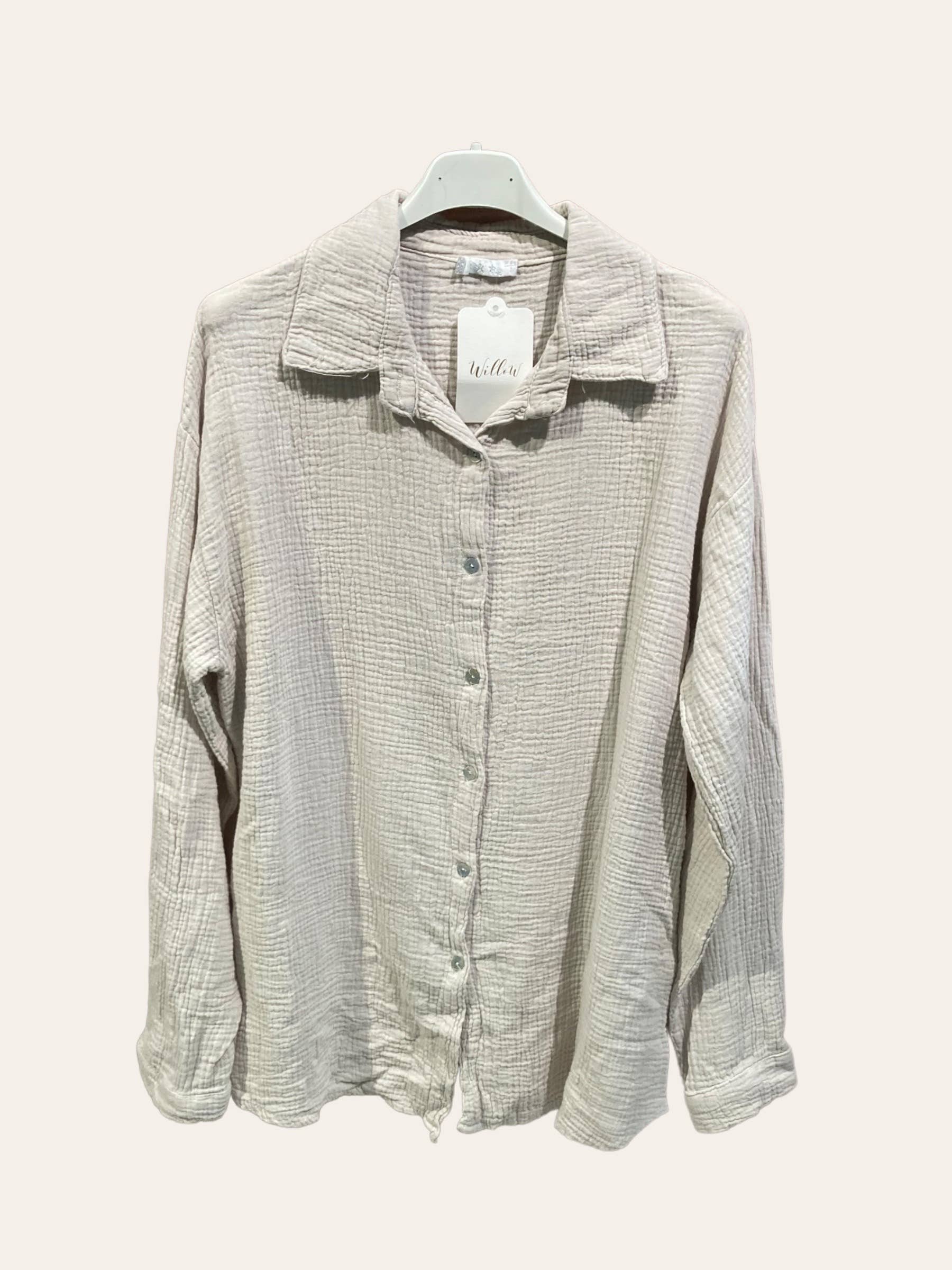 Moonsun - Wholesale Button Down Shirt - Women's - Cotton gauze shirt #30361