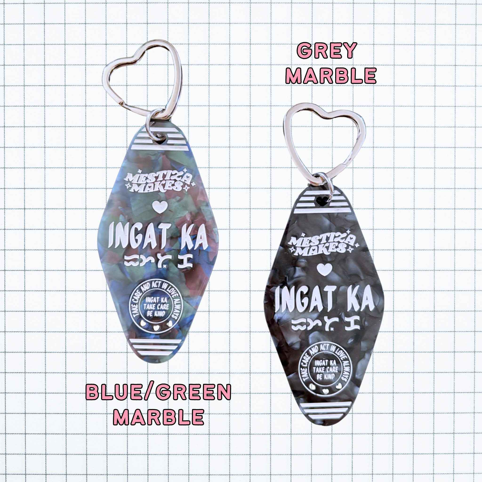 Mestiza Makes - Wholesale Keychain - Unisex - Baybayin Filipino AAPI Hotel Acrylic Key Chain1