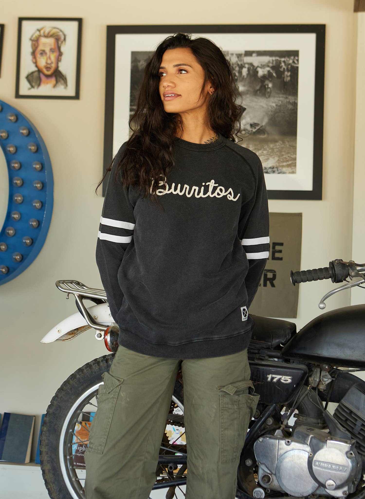 Pyknic - Venta al por mayor Sudadera estampada - Unisex - Burritos Chainstitch Cuello Redondo2