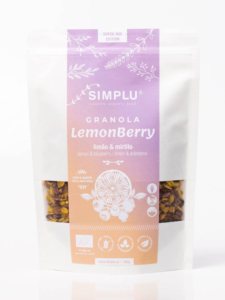 LEMONBERRY GRANOLA//lemon and blueberry for wholesale by Simplu