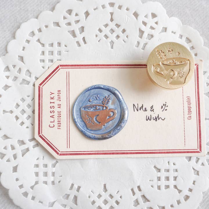 Note & Wish - Wholesale Rubber/Decorative Stamp - Cup of Magic Wax Seal Stamp, Note & Wish Original Seal Stamp