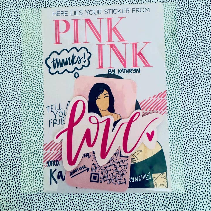 Kathryn Chill Collective - Wholesale Sticker - Love Sticker1