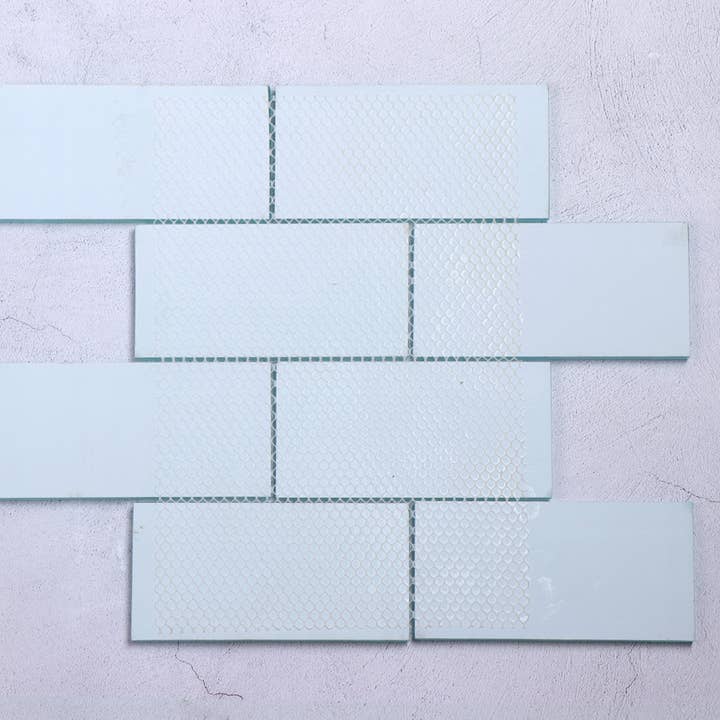 WS Tiles - Vente Carrelages muraux - Carreau de mosaïque en verre de 3" x 6", dosseret pour cuisine et salle de bain - 5 pieds carrés par carton17