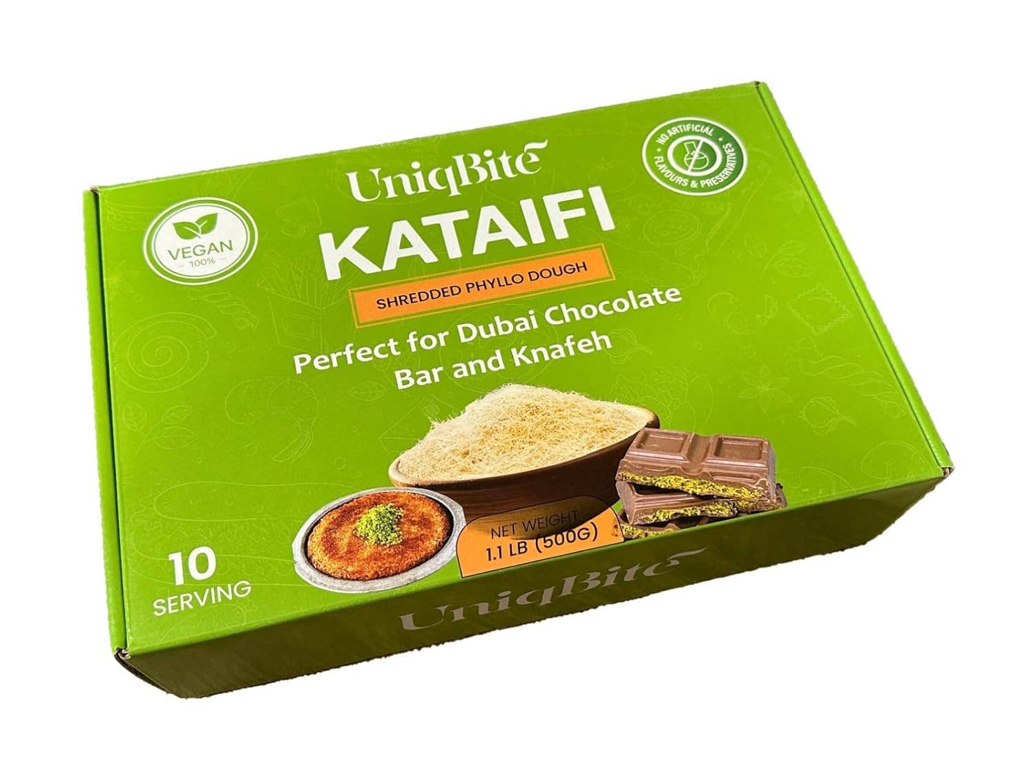 UniqBite - Wholesale Sprinkles - Raw Kataifi | Dried&Shredded Phyllo Dough | 1.1lb (500g)4