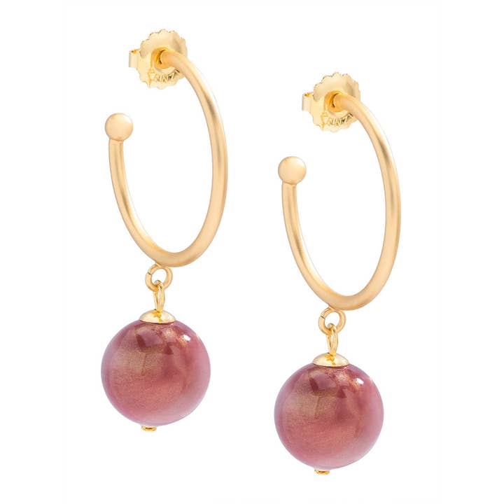 ZENZII Jewelry – Engroshandel Hoops – Iriserende Bead Hoop Ørering