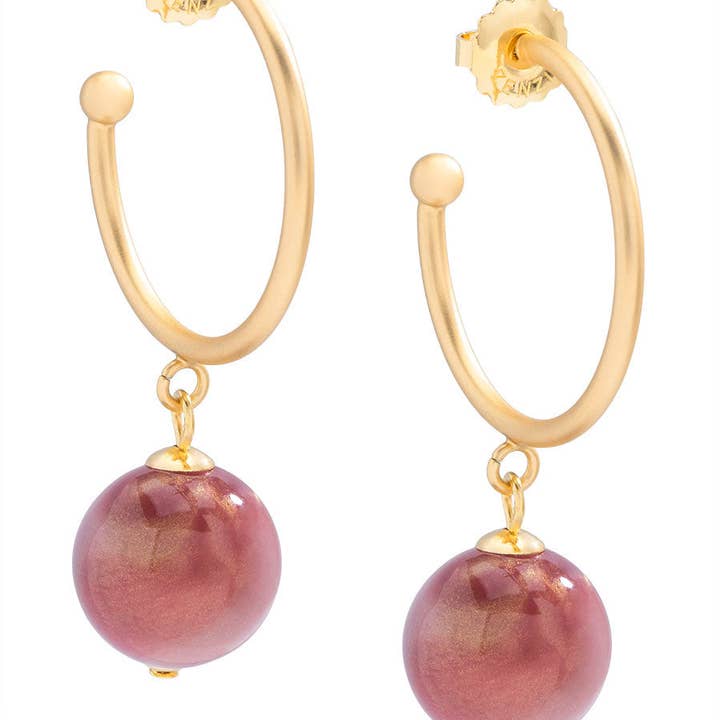 ZENZII Jewelry - Wholesale Hoop Earrings - Iridescent Bead Hoop Earring0