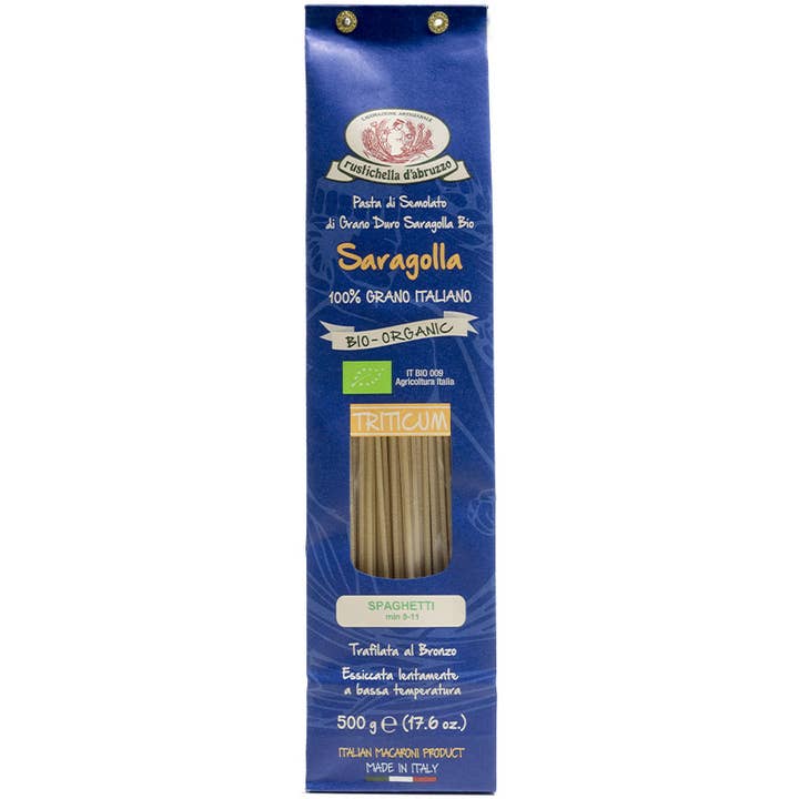 Saragolla Bio Spaghetti Rustichella d'Abruzzo 500g for engroshandel hos Casa Rustichella by Rustichella d'Abruzzo SpA