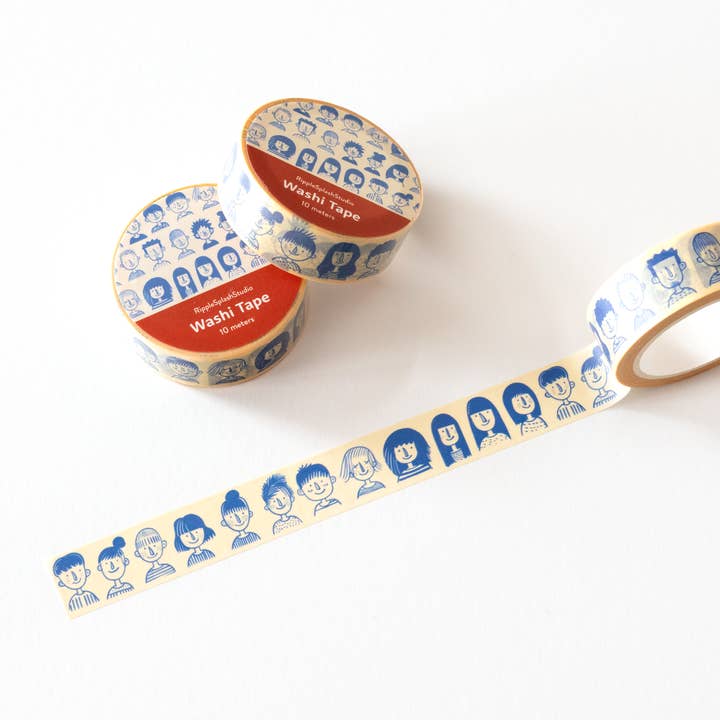 RippleSplash Studio - Wholesale Washi Tape - Vibrant Faces Washi Tape - 15mm x 10m2