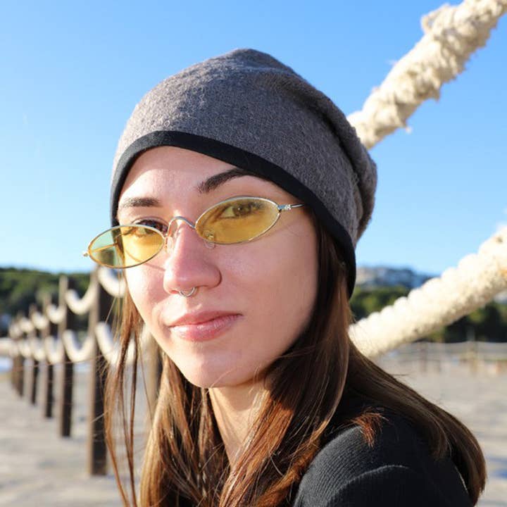 212 Jute-style Wool Beanie Hat, Double fabric beanies for wholesale by Purple Sardine