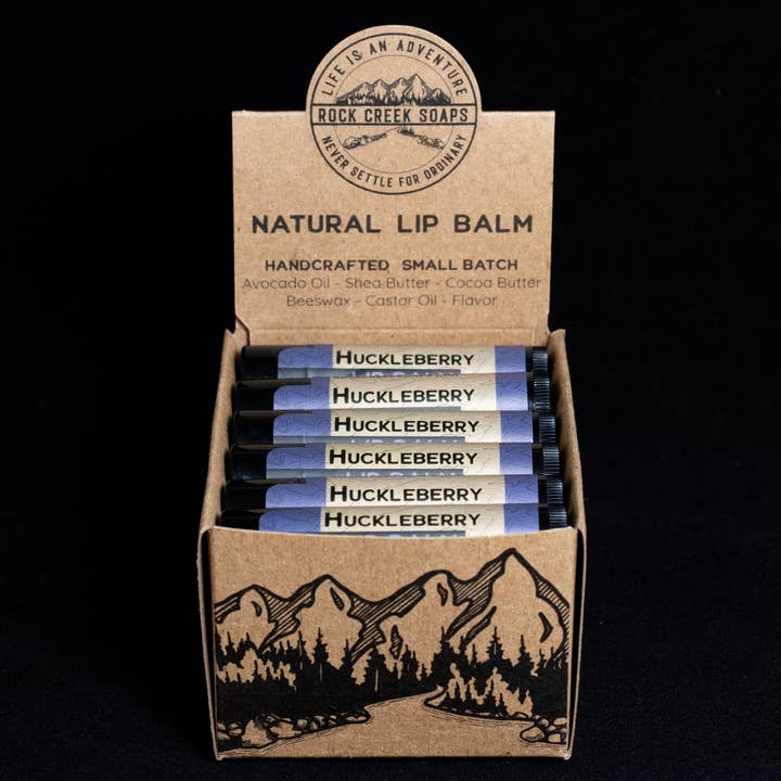 Rock Creek Soaps - Wholesale Lip Balm - LIP BALM | Huckleberry - with POP Display2
