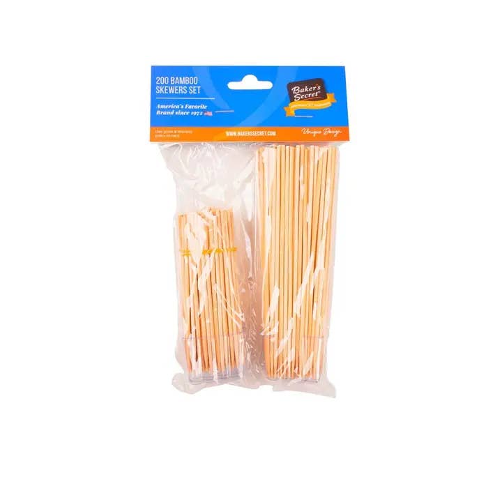 200 Pcs Bamboo Skewers Set, 3.9 Inch-100Pc + 5.9 Inch-100Pc for wholesale by ARTONUSA