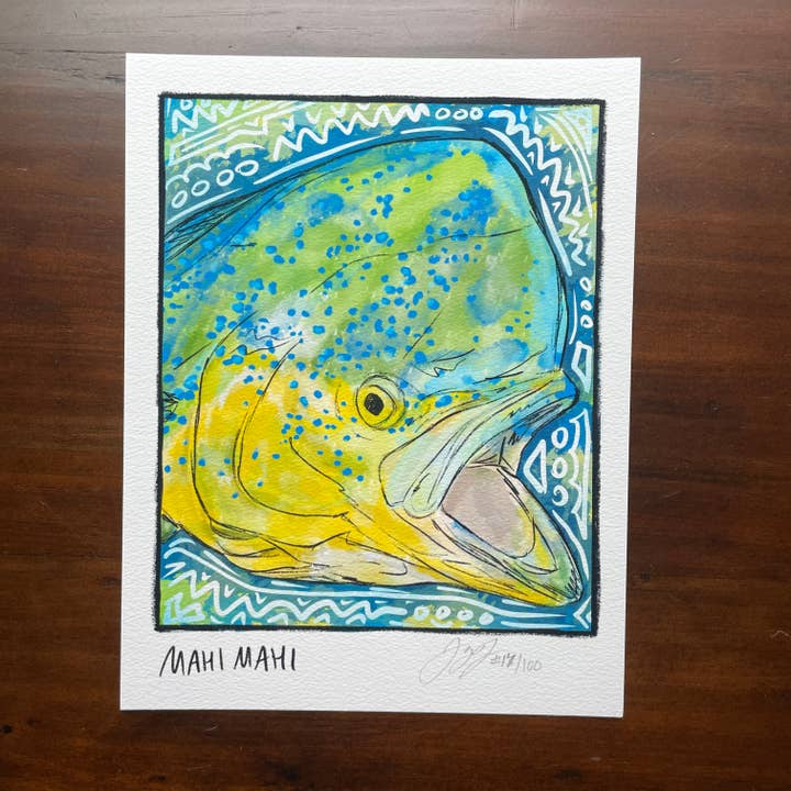 Jaybo Art - Wholesale Art Print - Mahi Mahi Closeup Print Ed. of 100 (Frame not included)