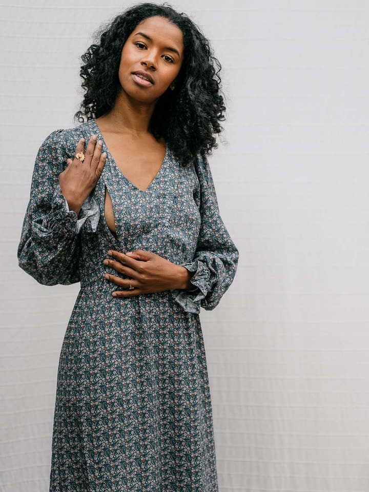 Vestido comprido de amamentação Liber’tits por atacado de You&Milk