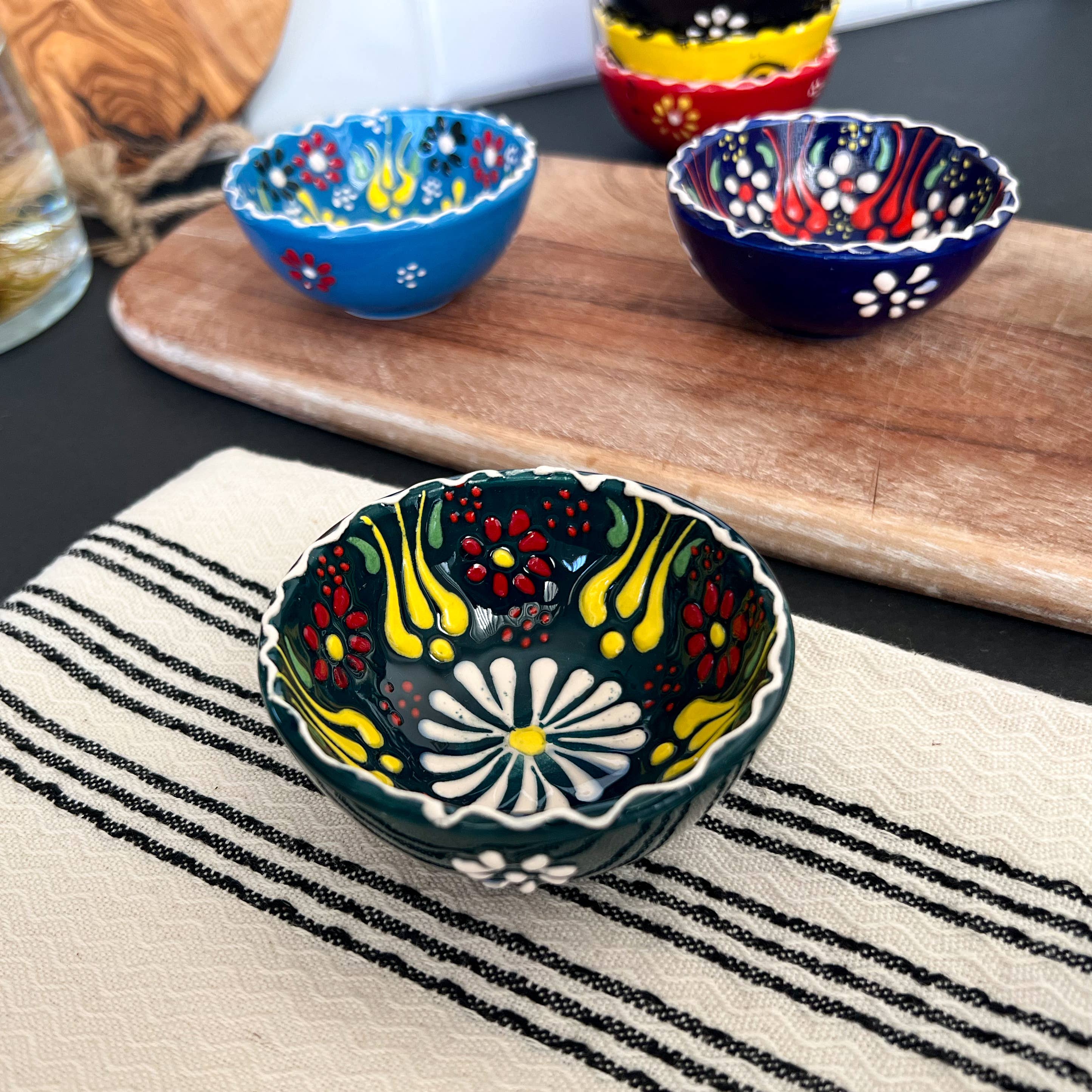 Umays Boho - Wholesale Bowl - Handpainted Ceramic Bowls, Small Tapas Bowls, Trinket Dishes7