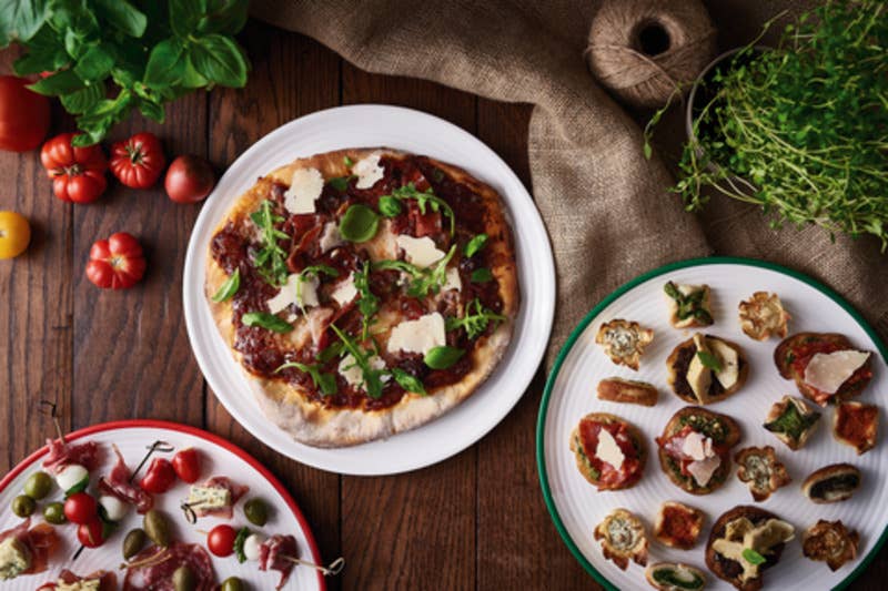 Bauscher Hepp - Vente Assiette - Assiette à Pizza Blanc/Rouge 13-3/4 Dia1