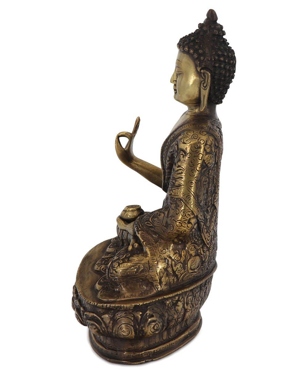 Buddha Groove - Vente Figurine décorative - Statue en laiton La vie complexe de Bouddha, 12 pouces de haut2