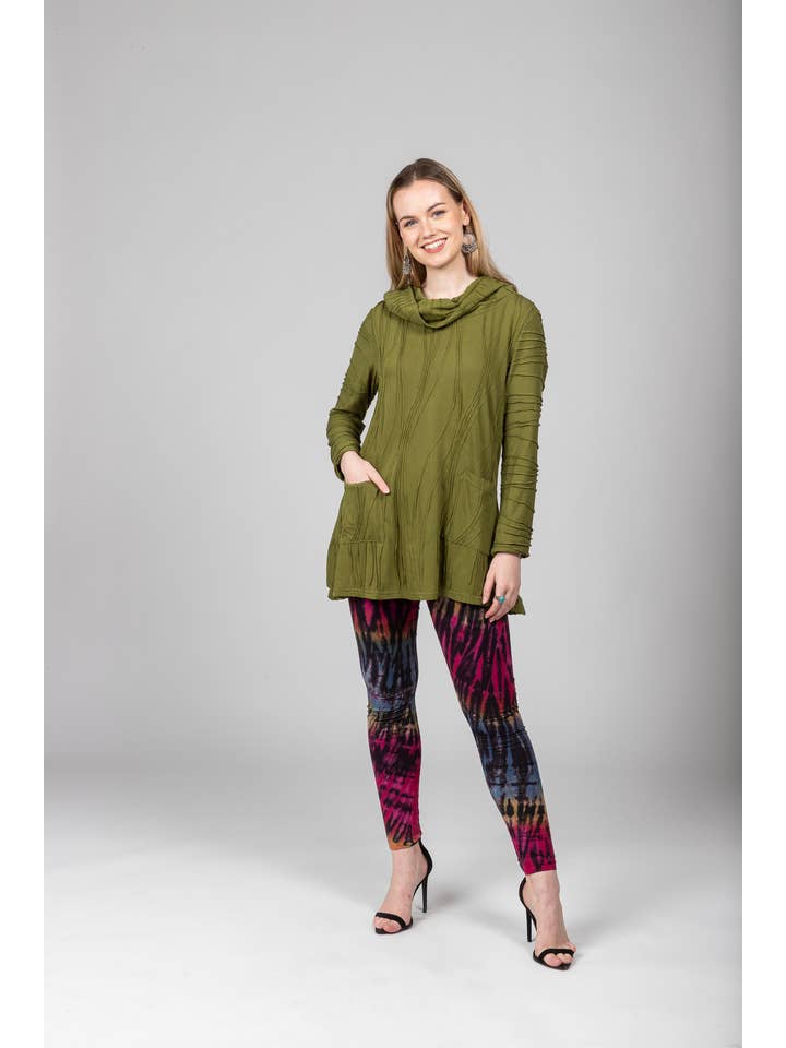 Windhorse Trading Inc - Wholesale Tuniek - Dames - Gestikte tuniek met ronde hals. WN 2535