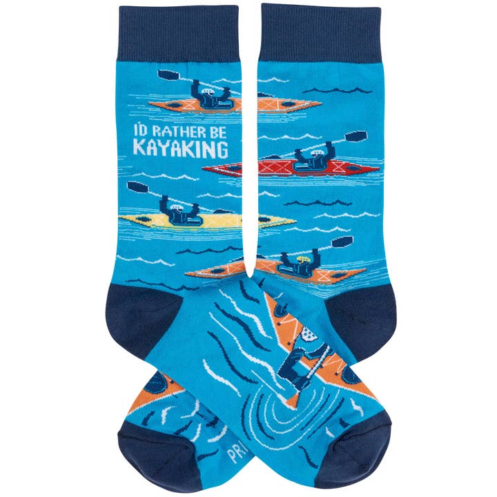 Primitives by Kathy - Wholesale Socks - Unisex - Rather Be Kayaking Socks