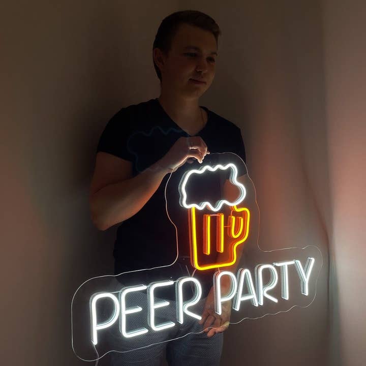 Neonbord voor Beer Peer Party voor wholesale door Aoos Custom