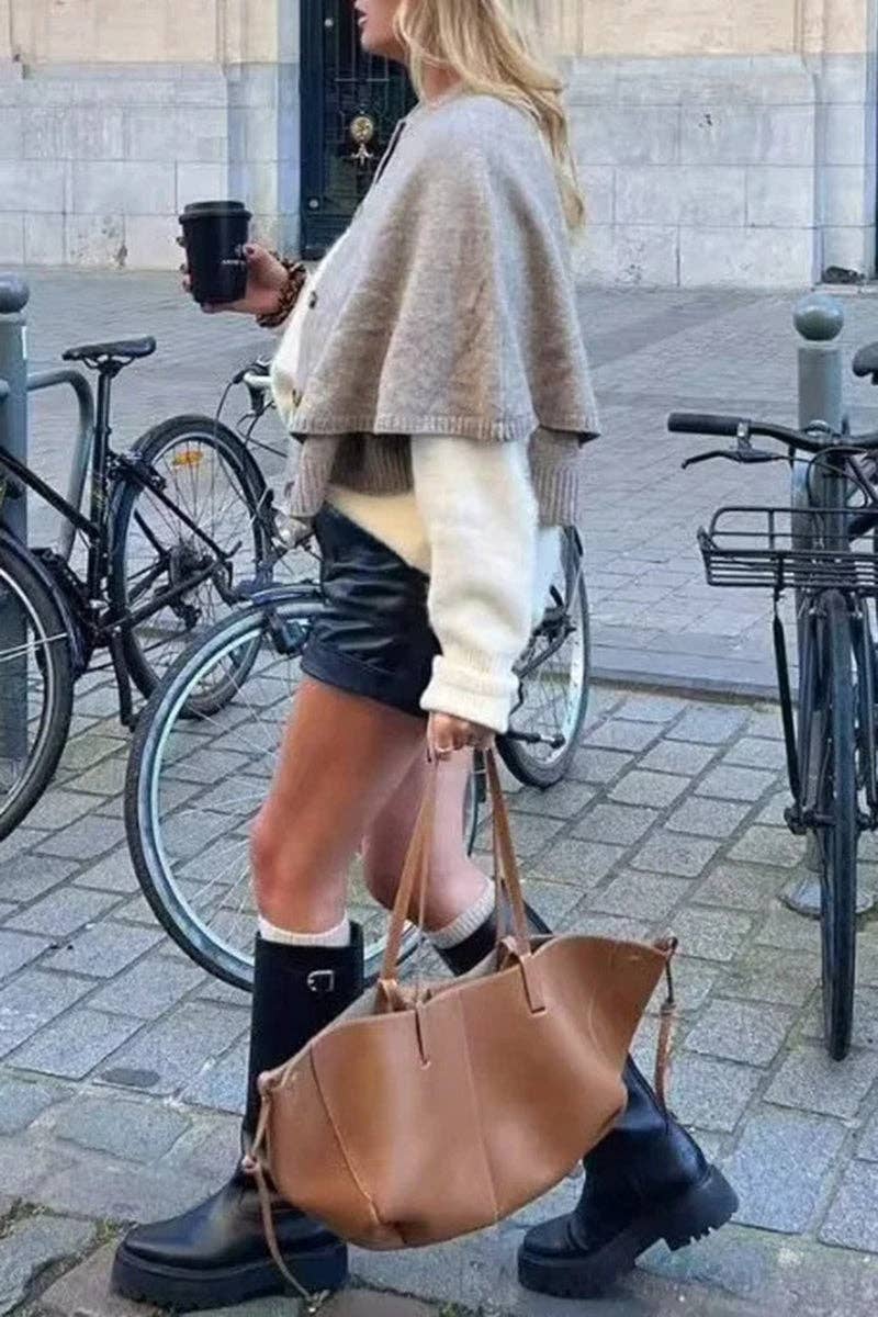 Mccolin - Wholesale Cardigan - Women's - Button-Up Cape Cardigan8