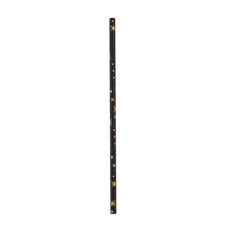 PD Party - Wholesale Disposable tableware pack - Party table ware - straws black/gold