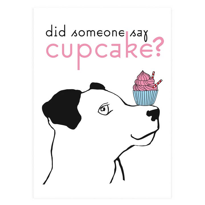 Someone Say Cupcake Greeting Card for wholesale by Potluck Press