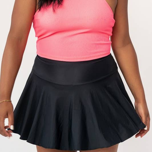 Black High Waisted Women's Swim Skirt for wholesale by Coral Reef Swim