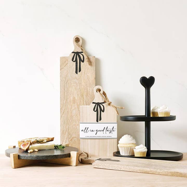 Santa Barbara Design Studio by Creative Brands - Wholesale Cheese Board - Black Marble Board on Wood Stand2