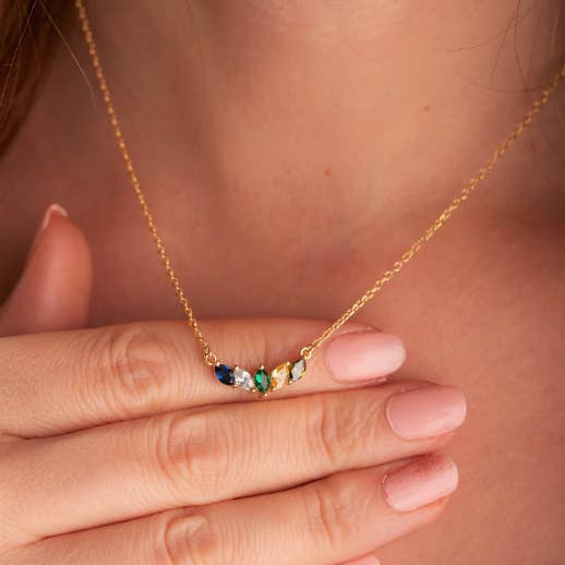 JoyPersonalized - Wholesale Pendant/Charm Necklace - Family Birthstone Necklace • Personalized Birthstone Jewelry