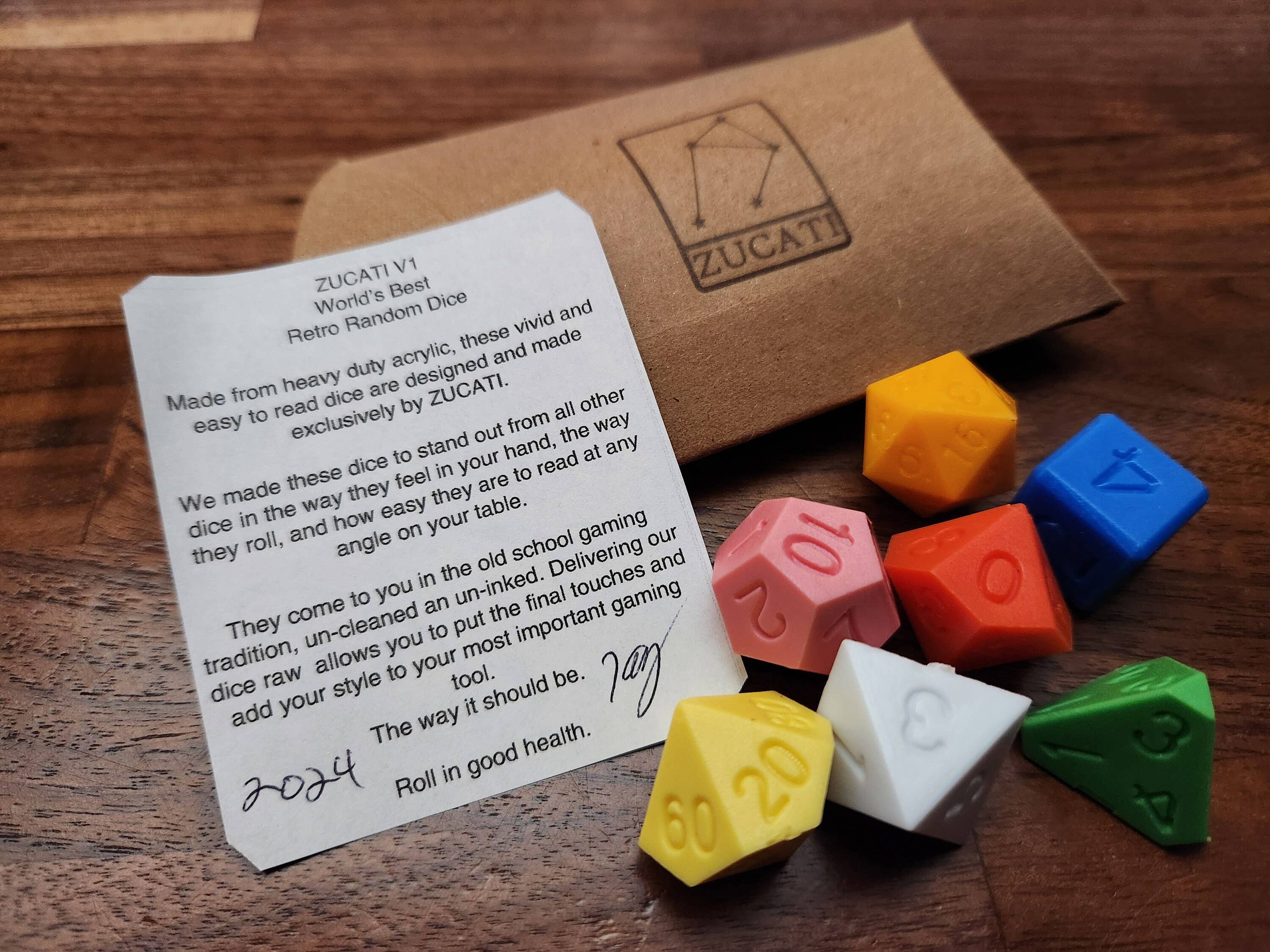 Cultivation Games - Wholesale Dice - Mystery Dice - V1: Zucati Perfect Plastic (Recycled Acrylic)11