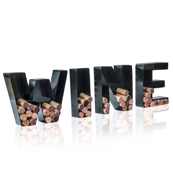 MADE EASY KIT - Wholesale Wine cork holder - Made Easy Kit Metal Letter Wine Cork Holder w/Wall Mount Kit120