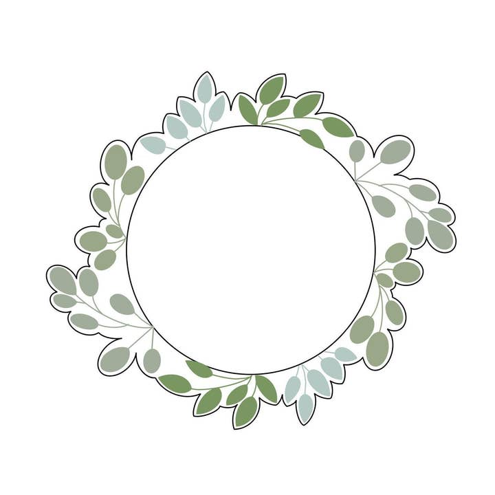 Grinalda de círculo frondoso 2 por atacado de Maison’s Custom Cutters